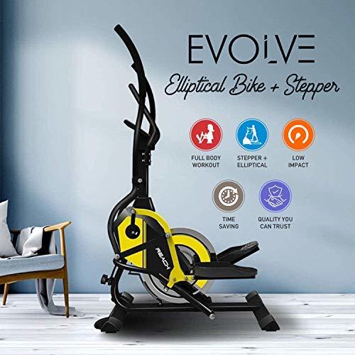 Buy Reach Evolve Elliptical Climber Cross Trainer + Stepper - Exercise Fitness Equipment for Home Gym Yellow on EMI