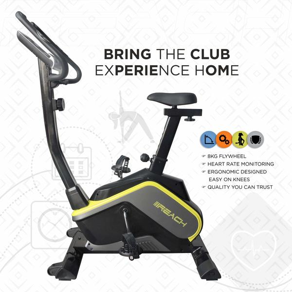 Buy Reach B-400 Magnetic Exercise Cycle with 8 kg Flywheel | Easy on Knees with Adjustable Handles | Electro Magnetic Resistance System suitable for Men & Women of all ages on EMI