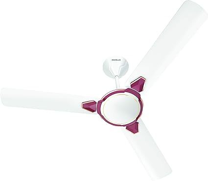 Buy Havells 1200 Mm Fan Equs Es White Maroon on EMI