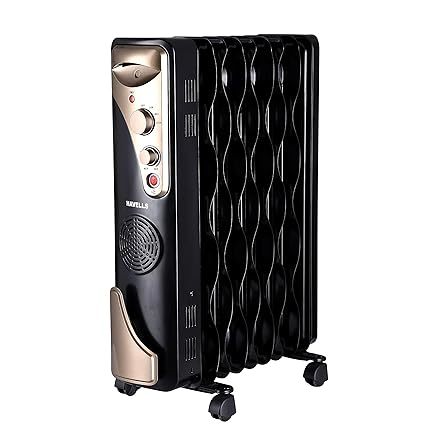 Buy Havells Ofr 9 Wave Fins With Fan Black 2400 W on EMI