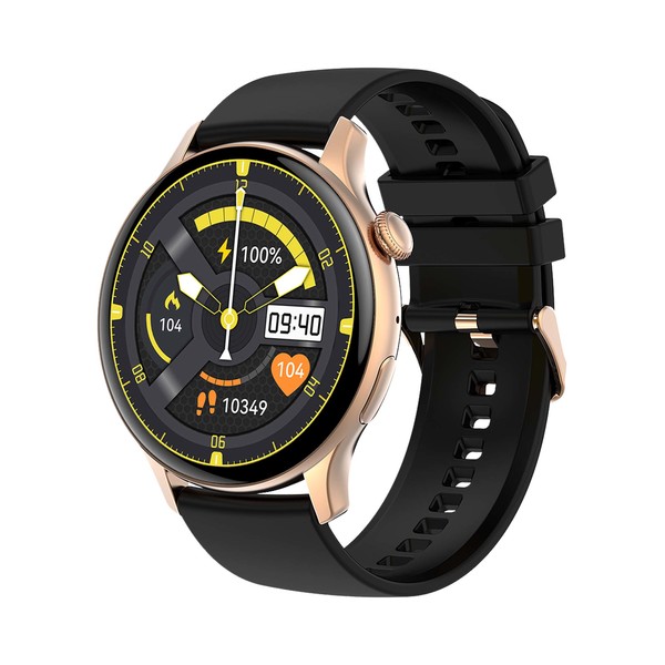 Buy Pebble Spectra Pro 1.43" (3.63 cm)Amoled Brightest 600 NITS HD Display, Bluetooth Calling,100+ Sports Modes, HR, SPO2 , Always on display (Midnight Gold) on EMI