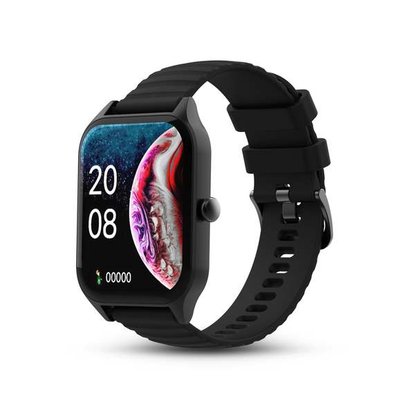 Buy Pebble Wave 1.96" (4.97 cm) Bluetooth Calling, Spo2, Heart Rate Monitoring, Stress Monitoring, Inbuilt Games, Avoice assistance, Smart Calculator With Multi-Sports Modes (Jet Black) on EMI