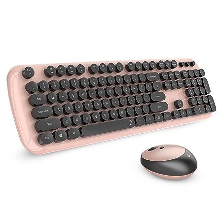 Buy Igear Keybee Pro Limited Retro Colourful Typewriter Inspired 2.4Ghz Wireless Keyboard With Mouse Combo For Desktop/Laptop And Devices With Usb Support, Single Nano Receiver, Round Keycaps, Cleaning Brush (Gold Black) on EMI