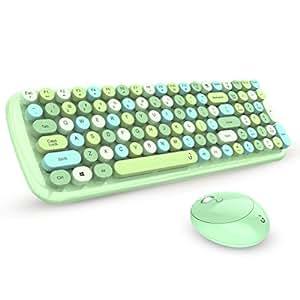 Buy Igear Keybee Retro Typewriter Inspired 2.4Ghz Wireless Keyboard With Mouse Combo For Desktop/Laptop And Devices With Usb Support, Single Nano Receiver, Round Keycaps, Cleaning Brush (Green) on EMI