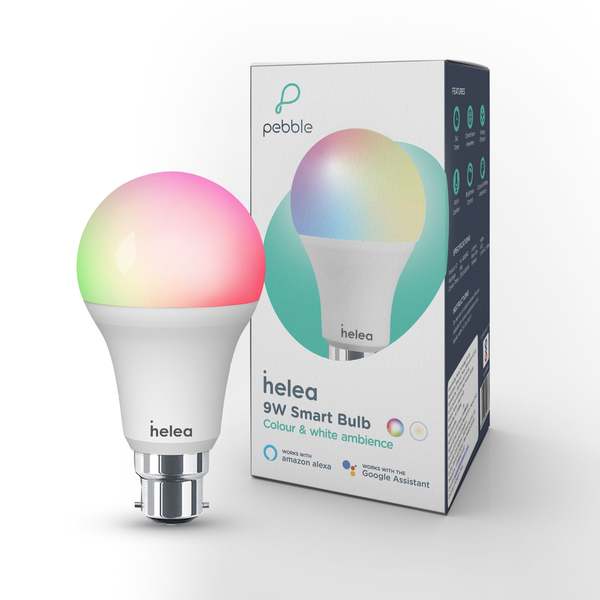 Buy Pebble Helea Smart Bulb 9W Set Timer, Control from anywhere, Energy Efficient, Voice Control, Brightness Control, Colour & White Ambience on EMI