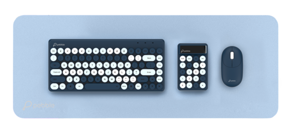 Buy Pebble Digit003 - Keyboard 4 in 1 Combo 2.4G Wireless With Keyboard, Mouse, Desk mat, Numeric Pad - (Blue) on EMI