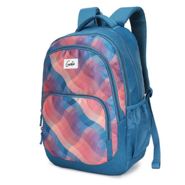 Buy Genie Plaids School Backpack - Blue on EMI