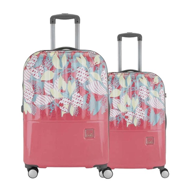 Buy Genie Sprout Small and Medium Hard Luggage Combo Set (Pink, Pink) on EMI