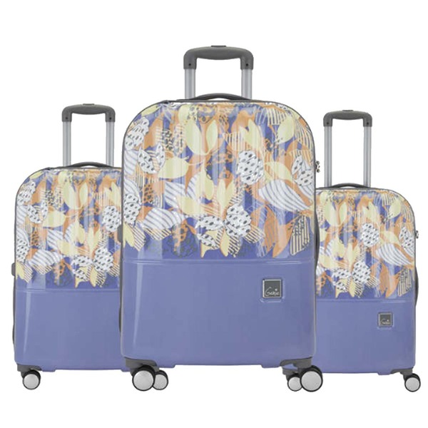 Buy Genie Sprout Small, Medium and Large Hard Luggage Combo Set (Lilac, Lilac, Lilac) on EMI