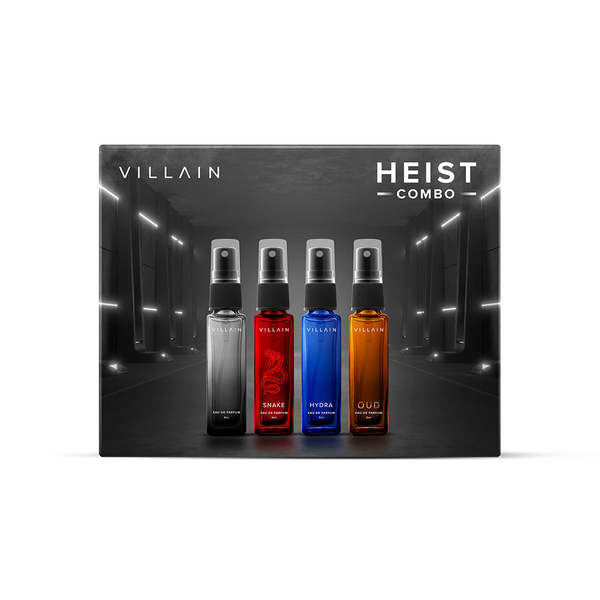 Buy VILLAIN Heist Combo - 4 x 8ml | Premium Perfume Gift Set For Men | Eau De Parfum | Long Lasting Fragrance | Luxury Gift Kit on EMI