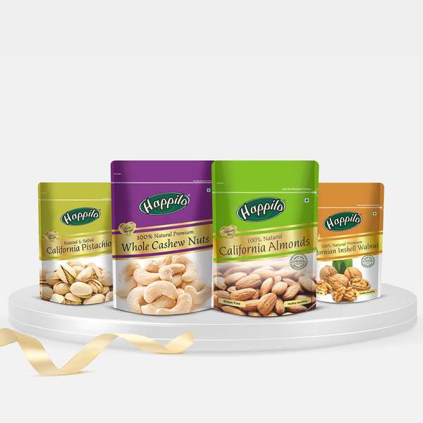 Buy Happilo Premium Dry Fruit Combo 1400g (Almond 500g, Cashews 500g on EMI