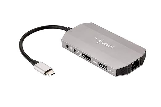 Buy Nextech 9 in 1 USB Type-C Dock for Laptop with LAN, 4K HD, PD Charging, High Speed Hub, Audio (Space Grey Metal Casing) on EMI