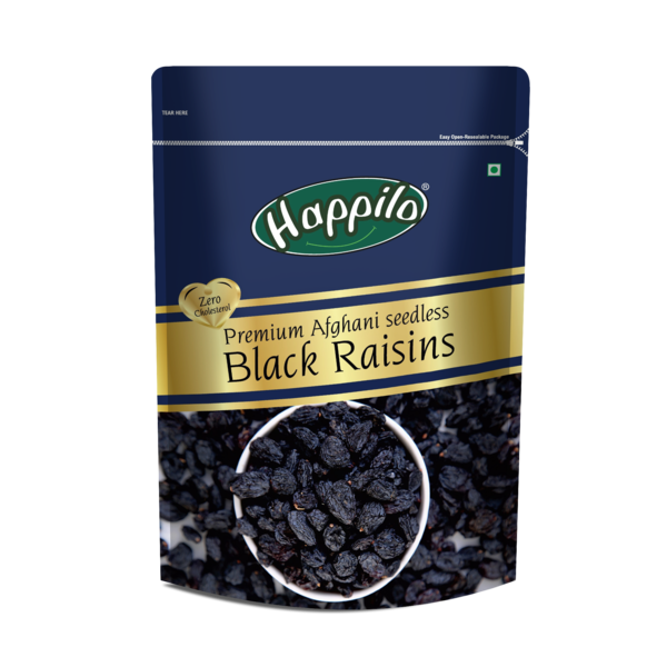 Buy Happilo Premium Seedless Afghani Black Raisins 250g (Pack of 5) on EMI