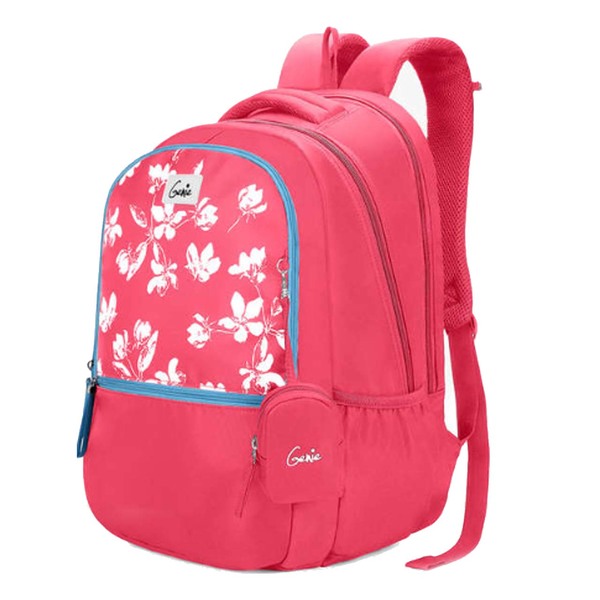 Buy Genie Victoria Laptop and Raincover Backpack (13 Litres - Pink) on EMI