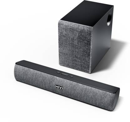 Buy Mivi Fort S36 Soundbar With Subwoofer, 36W, 2.1 Channel, BT V5.3 Sound bar 36 W Bluetooth Soundbar(Black, 2.1 Channel) on EMI
