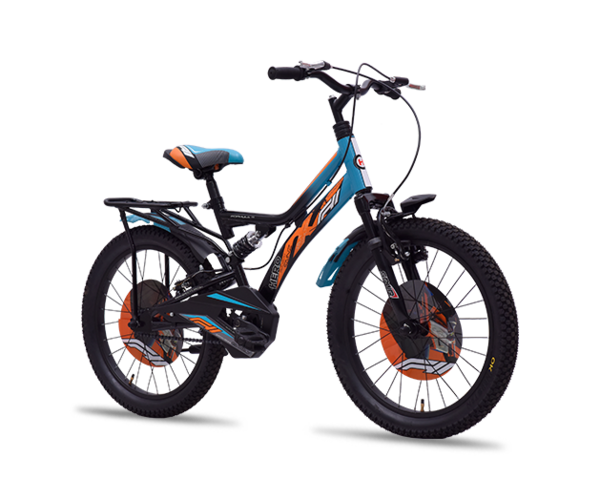 Buy Hero F11 20T Bicycle for Kids | Dusal Suspension | V Brake | 5 to 8 Years (Blue-Orange) on EMI