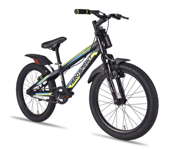 Buy Hero Voltage 20T Single Speed Bicycle for Kids | Front Suspension | 5 to 8 Years (Black Green) on EMI