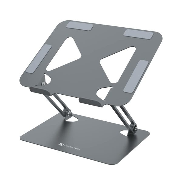 Buy Portronics My Buddy K7 Portable Laptop Stand || Ventilated board for Laptop Cooling | Compatible with upto 17 Laptops | Multiple Adjustable Angles | Carbon Steel Body | Posture Support | Newly Launched(Grey) on EMI