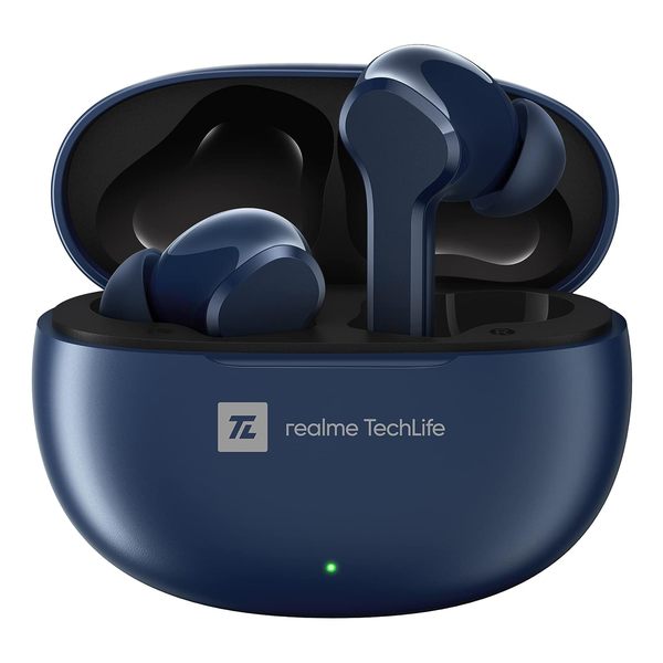 Buy Realme Techlife Buds T100 With Up To 28 Hours Playback Ai Enc For Calls Bluetooth Headset Blue on EMI