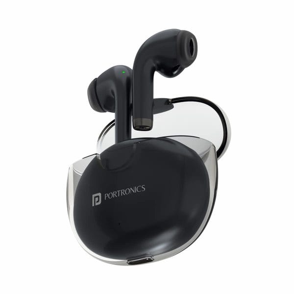 Buy Portronics Harmonics Twins S4 Smart Tws Earbuds With Hall Switch Feature Bluetooth 5 3 16Hrs Playtime 13Mm Dynamic Drivers Heavy Bass Type C Charging Black on EMI