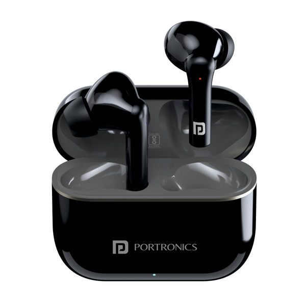 Buy Portronics Harmonics Twins S6 Tws Earbuds Auto Enc 35 Hrs Playtime 10Mm Drivers Android Ios Support Laptop Pc Support Type C Charging Port Black on EMI