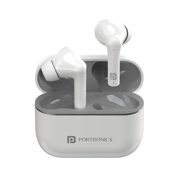 Buy Portronics Harmonics Twins S6 Tws Earbuds Auto Enc 35 Hrs Playtime 10Mm Drivers Android Ios Support Laptop Pc Support Type C Charging Port White on EMI