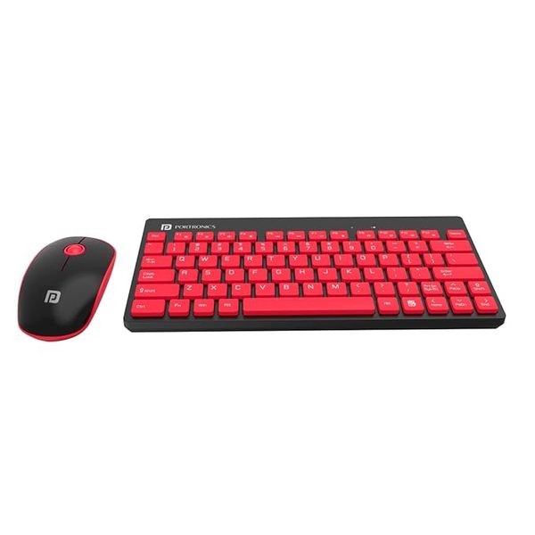 Buy Portronics Key2-A Combo of Multimedia Wireless Keyboard & Mouse, Compact Light-Weight for PCs, Laptops and Smart TV, Black on EMI