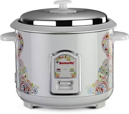 Buy Butterfly KRC-22 Cylindrical Electric Rice Cooker  (2.8 L, White, Cream) on EMI