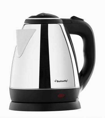 Buy Butterfly Stainless Steel Ekn 1.5-Litre Electric Kettle (Silver With Black),1500 Watts,1.5 Liter on EMI
