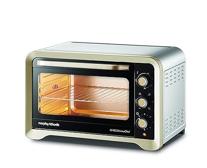 Buy Morphy Richards 45 RCSS LuxeChef Stainless Steel Body Oven Toaster Griller (OTG) with Illuminated Chamber, Convection and Rotisserie Function, Gold/Matte Black- 45 Liters on EMI