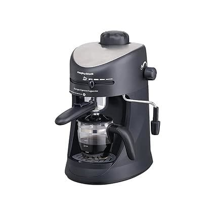 Buy Morphy Richards New Europa 800-Watt Espresso and Cappuccino 4-Cup Coffee Maker (Black) on EMI