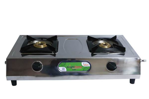 Buy Brightflame - Stainless Steel 2 Burners Gas Stove Brass - Commander on EMI