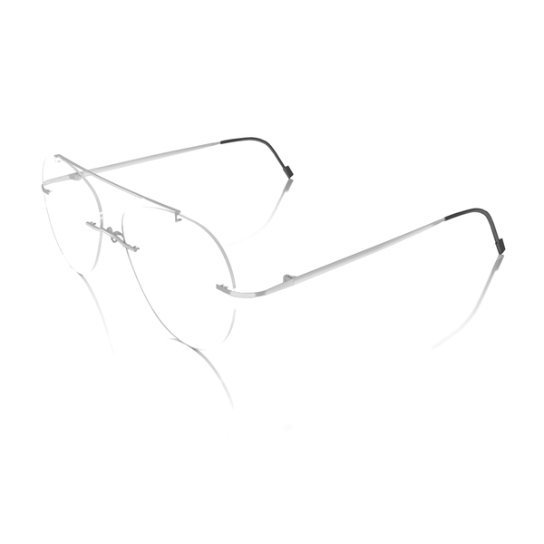 Buy Sam & Marshall Titanium Frame Unisex Eyeglasses Aviator Naked Silver on EMI