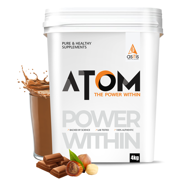 Buy AS-IT-IS ATOM Whey Protein Isolate 4kg - Choco Hazel Fusion Flavor on EMI