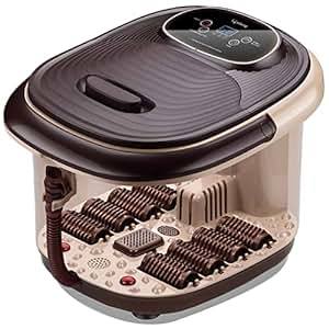 Buy Lifelong LLM306 500W Electric Foot Spa Machine with 8 Manual Rollers, Digital Panel, Bubble Bath & Water Heating Technology for Pedicure, Pain relief & Foot Care, Brown on EMI