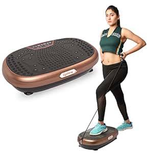 Buy Lifelong Crazyfit Vibration Plate Massager Machine for Home & Gym Workout for Full Body, Weight Loss,Muscle Toning, Pain Relief, Flexibility, Calorie Burning,Comes with 5 Program Modes & Remote (LLM234 ,1 Year Warranty, Corded Electric, Brown) on EMI