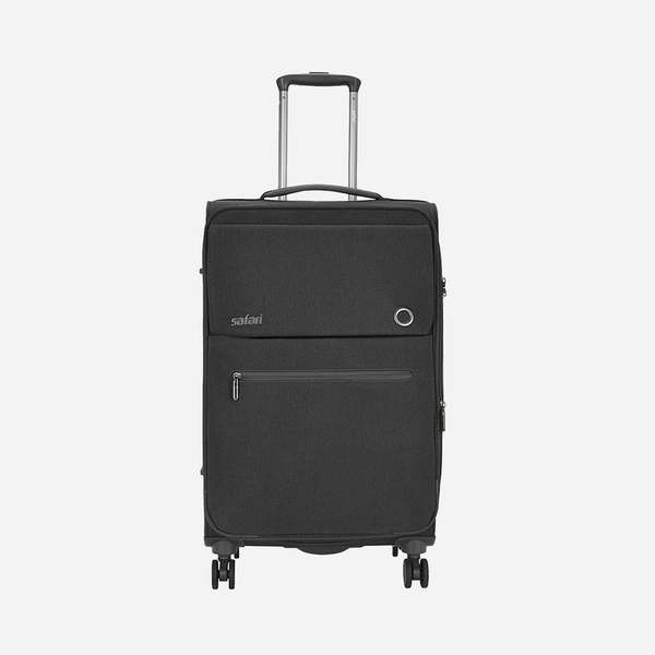 Buy Safari Bristol Soft Luggage with TSA lock, Dual wheels and USB charging Port - Grey (Medium) on EMI