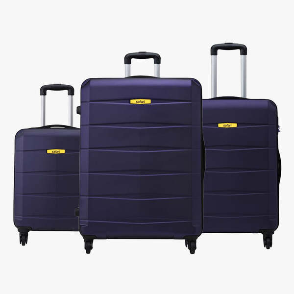 Buy Safari Regloss Antiscratch Hard Luggage Combo Set (Cabin, Medium, Large) - Purple on EMI