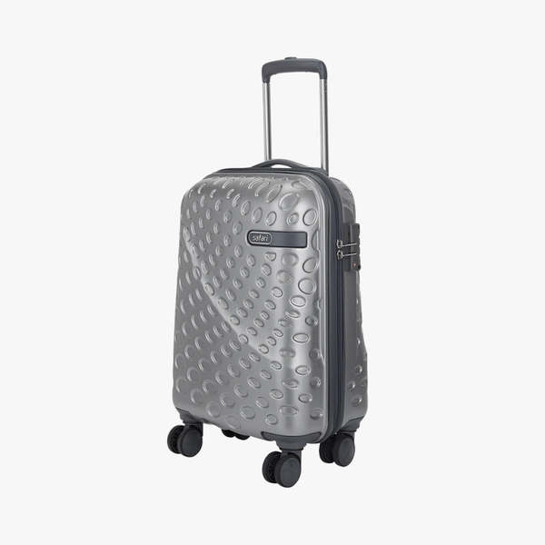 Buy Safari Orbit Hard Luggage with Premium Interior, Wet Pouch, Anti Theft Zipper, TSA lock and Dual Wheels - Silver on EMI