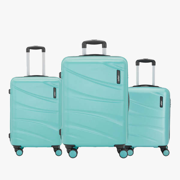 Buy Safari Persia Hard Luggage with Dual Wheels Combo (Small, Medium and Large)- Spearmint on EMI