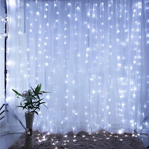 Buy MIRADH 180 LED 9.8 Feet Window Curtain String Light Led Light for Home Decoration Diwali Light, Diwali Lights for Decoration for Home(White Led Curtain 3M x 3M) on EMI
