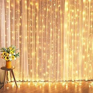 Buy MIRADH 180 LED 9.8 Feet Window Curtain String Light Led Light for Home Decoration Diwali Light Diwali Lights for Decoration for Home (Warm-White Led Curtain 3M x 3M) on EMI