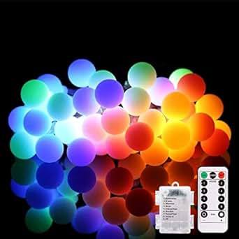 Buy MIRADH Outdoor String Lights, 35 Ft 40 LED RGRB Waterproof Ball Lights, Diwali Lights for Decoration for Home,led Lights for Home Decoration, 8 Modes (Multicolor with Remote) on EMI