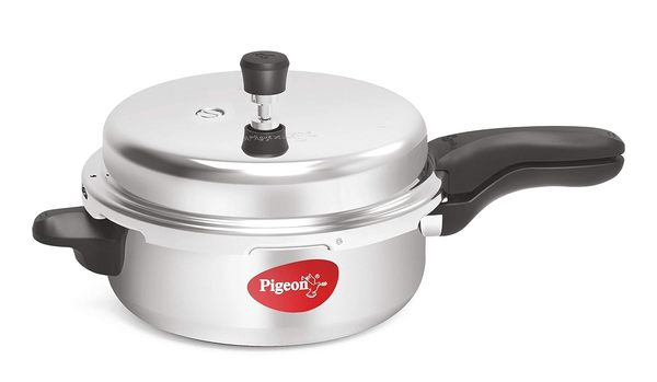 Buy Pigeon by Stovekraft Aluminium Pressure Pan Senior with Outer Lid, 6-Litres, Silver on EMI