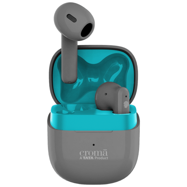 Buy Croma Tws Earbuds With Environmental Noise Cancellation Water Resistant Fast Charging Grey Blue on EMI