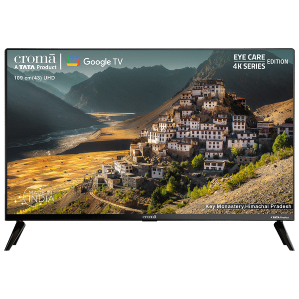 Buy Croma (43 Inch) 4 K Ultra Hd Led Google Tv With Bezel Less Display (2023 Model) (2) - A Tata Product on EMI