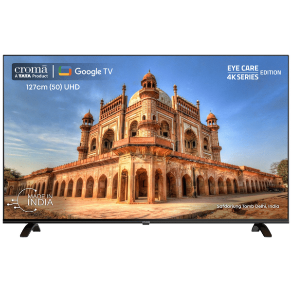Buy Croma (50 Inch) 4 K Ultra Hd Led Google Tv With Bezel Less Display (2023 Model) (2) - A Tata Product on EMI
