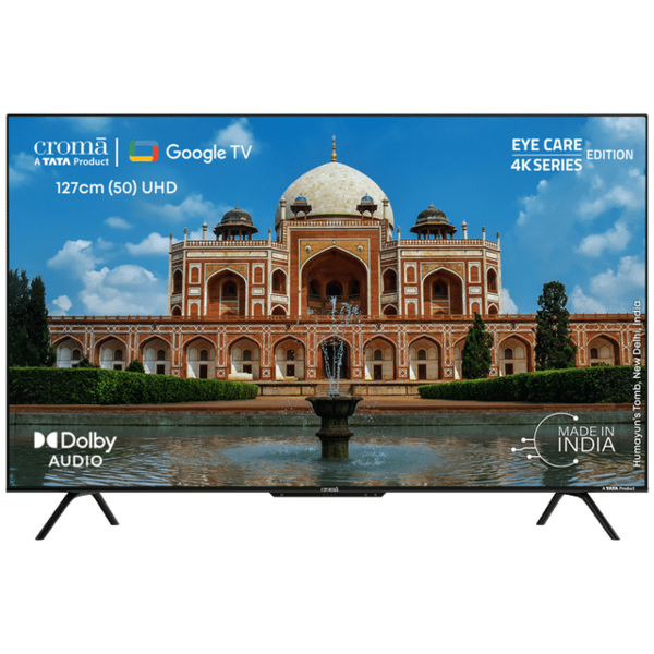 Buy Croma (50 Inch) 4 K Ultra Hd Led Google Tv With Dolby Audio (2023 Model) (2) - A Tata Product on EMI