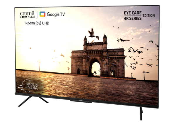 Buy Croma (65 Inch) 4 K Ultra Hd Led Google Tv With Bezel Less Display (2023 Model) (2) - A Tata Product on EMI