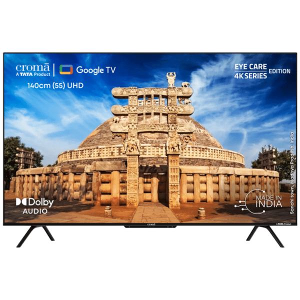 Buy Croma 55 Ugc024602 140 Cm (55 Inch) 4 K Ultra Hd Led Google Tv With Dolby Audio (2023 Model) (2) - A Tata Product on EMI